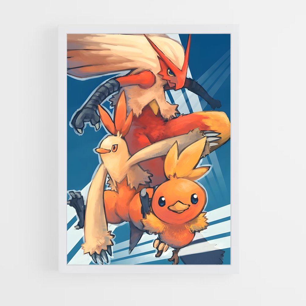 Poster Duel de Flammes – affiche Pokemon (vue 3)