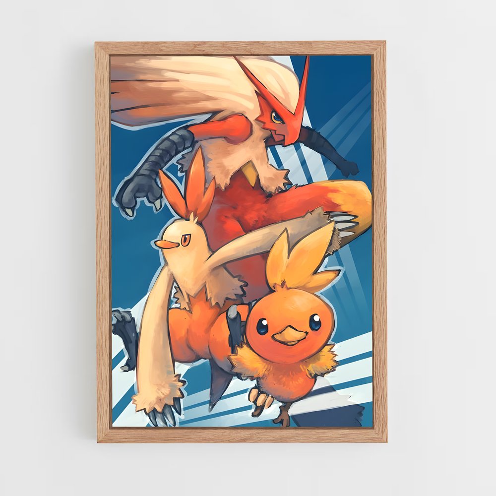 Poster Duel de Flammes – affiche Pokemon (vue 4)