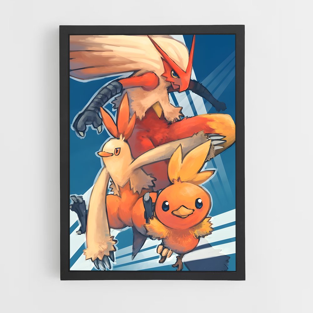 Poster Duel de Flammes – affiche Pokemon (vue 2)