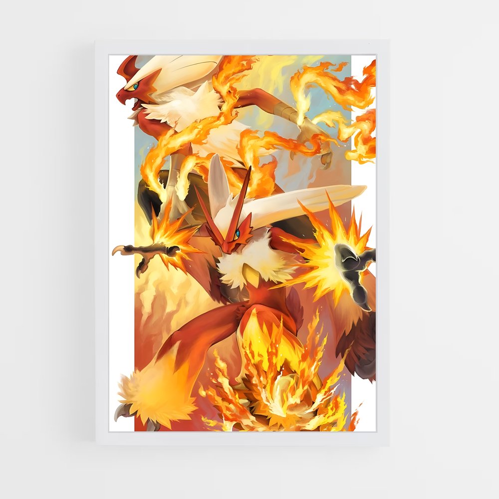 Poster Blaziken transporte – affiche Pokemon (vue 3)