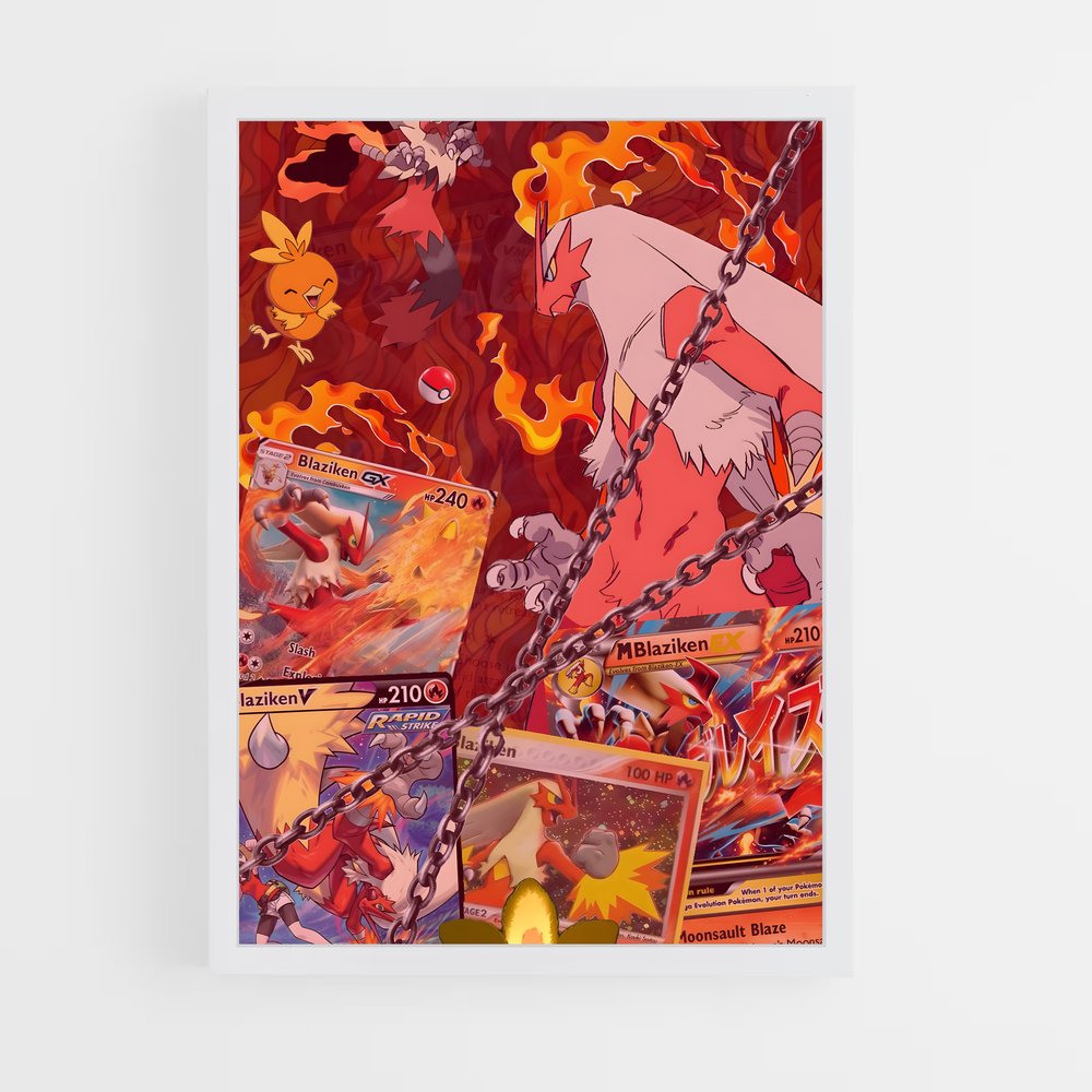 Poster Blaziken Pokémon – affiche Pokemon (vue 3)