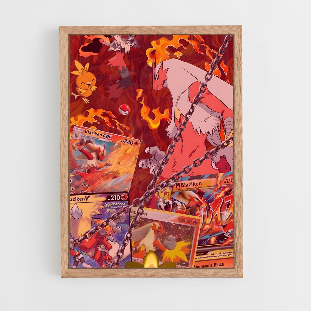 Poster Blaziken Pokémon – affiche Pokemon (vue 4)