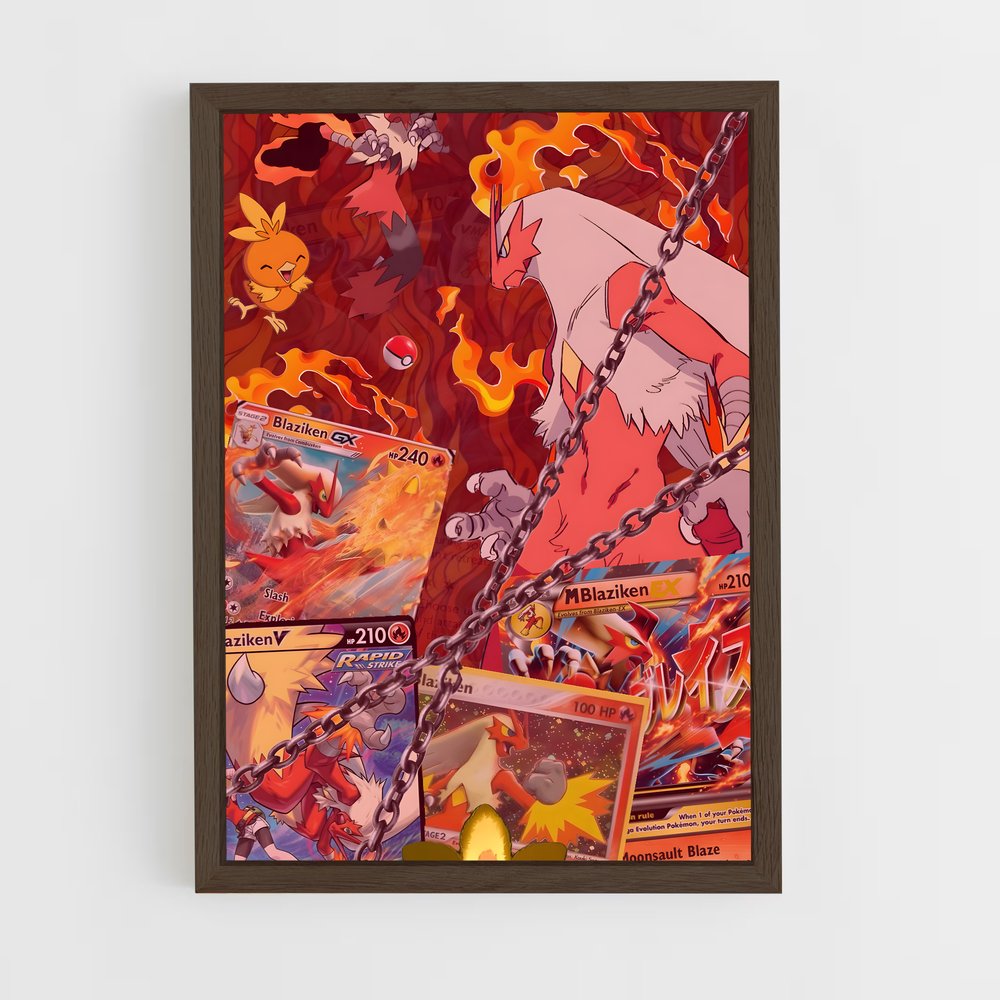 Poster Blaziken Pokémon – affiche Pokemon (vue 5)