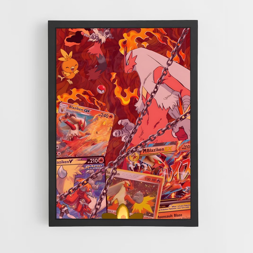 Poster Blaziken Pokémon – affiche Pokemon (vue 2)