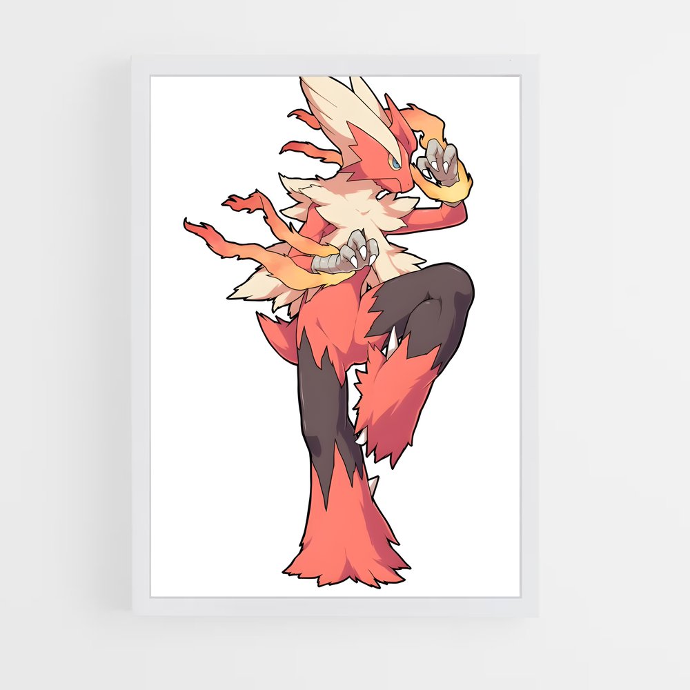 Poster Blaziken de monde – affiche Pokemon (vue 3)