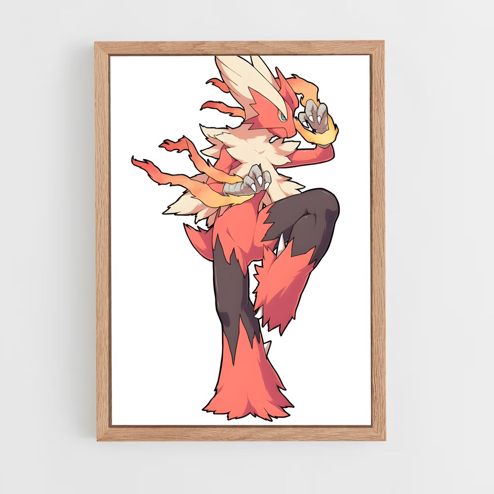 Poster Blaziken de monde – affiche Pokemon (vue 4)