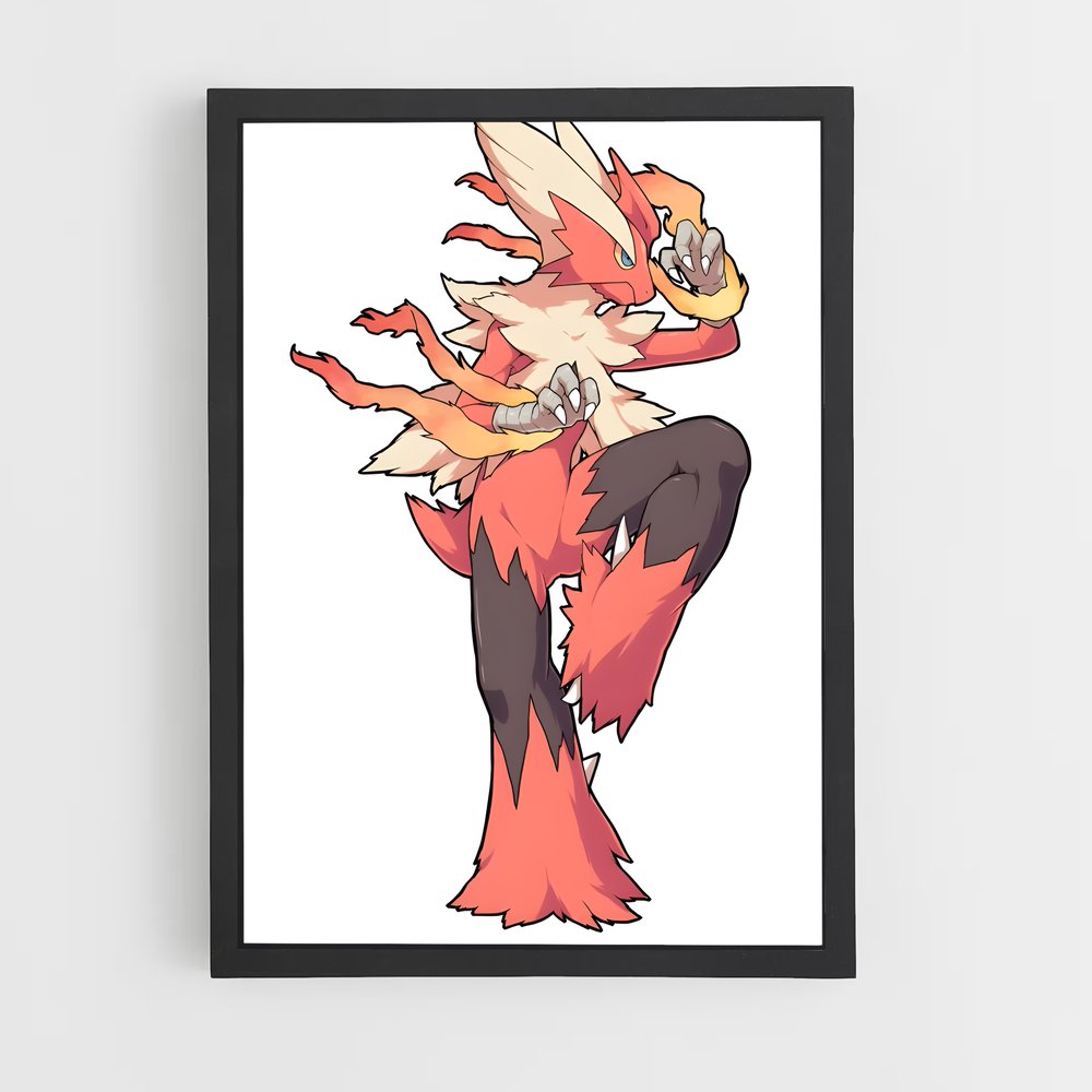 Poster Blaziken de monde – affiche Pokemon (vue 2)
