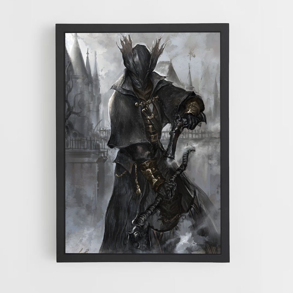 Poster Chasseur de Cauchemars – affiche Bloodborne (vue 2)