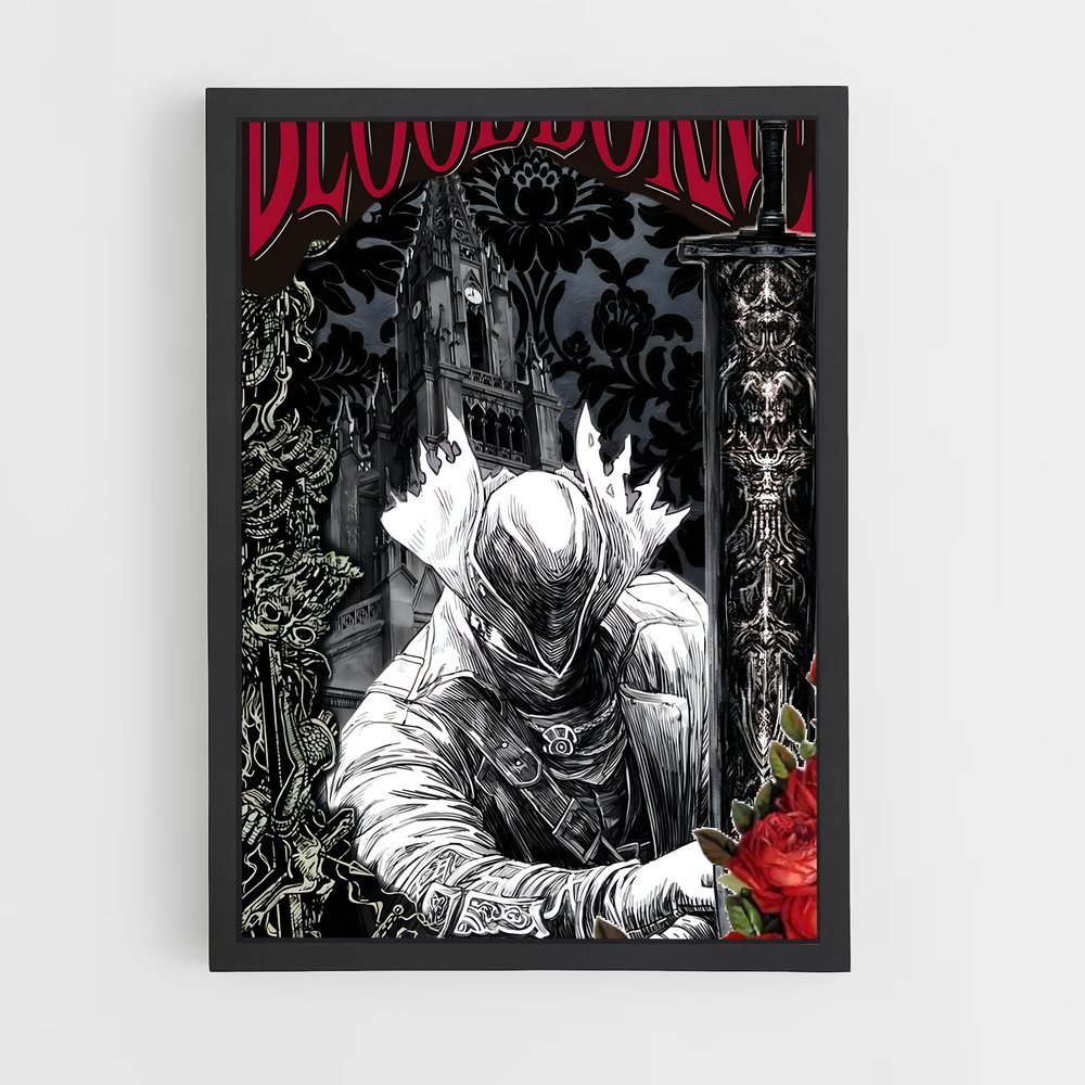 Poster Les Terres Obscures – affiche Bloodborne (vue 2)