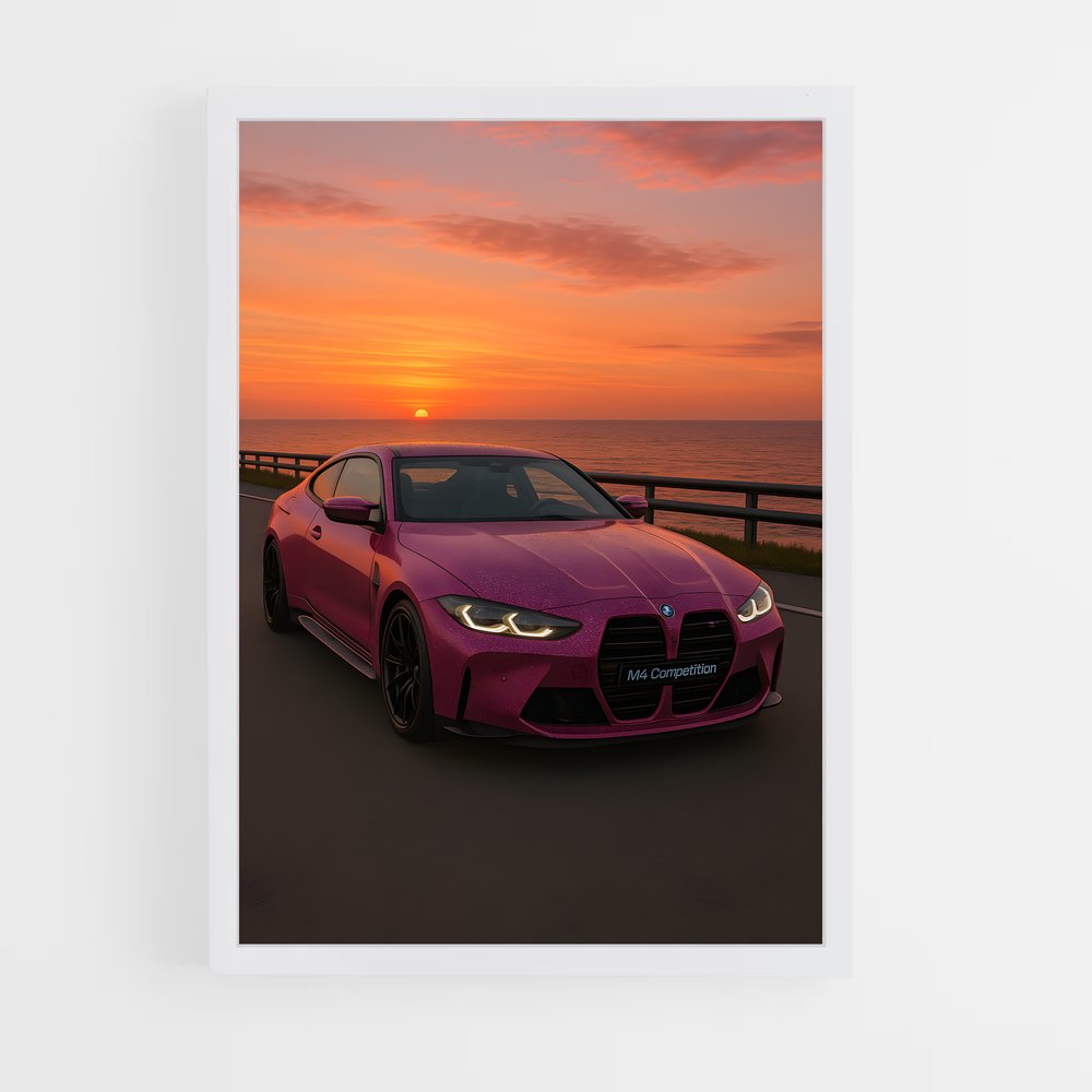 Poster Pink Power BMW (vue 3)