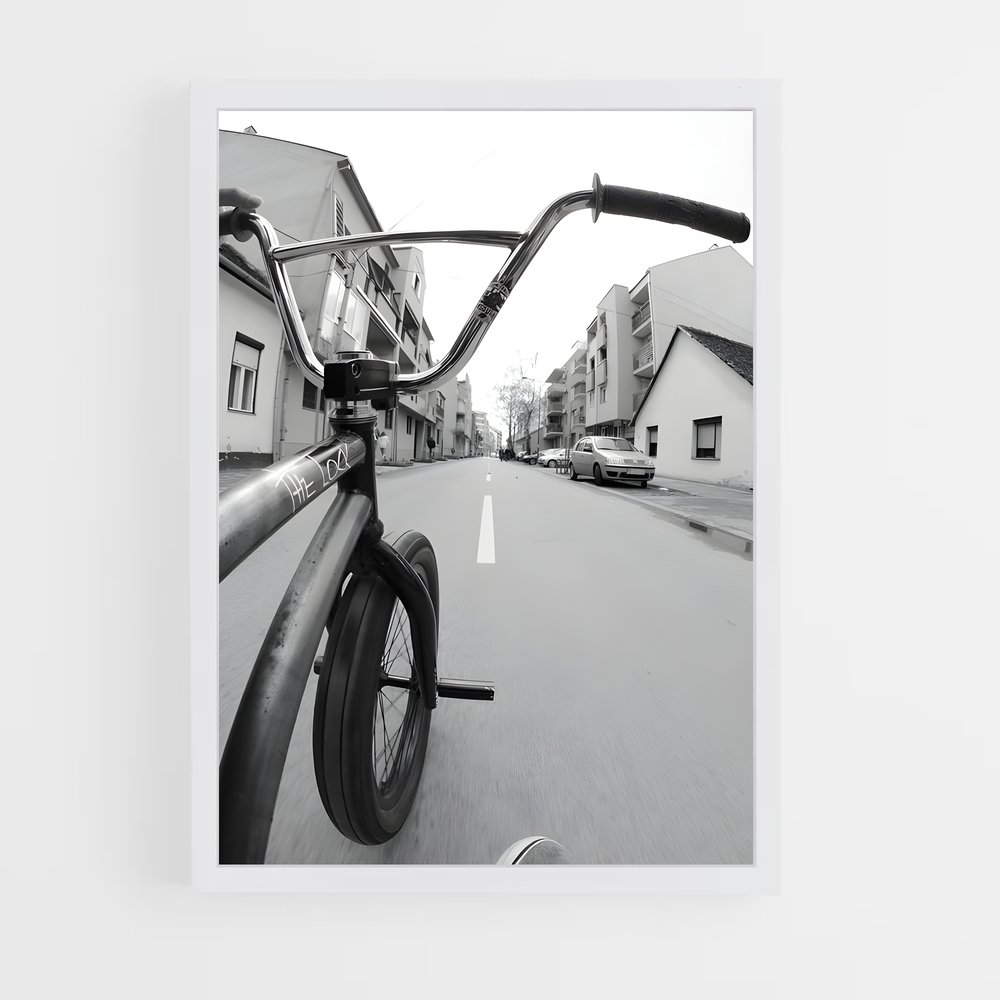 Poster BMX en Noir et Blanc (vue 3)