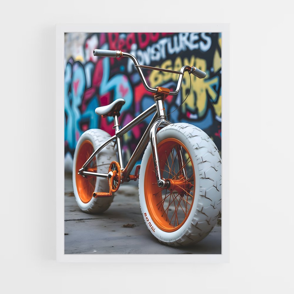 Poster BMX Orange Explosion (vue 3)