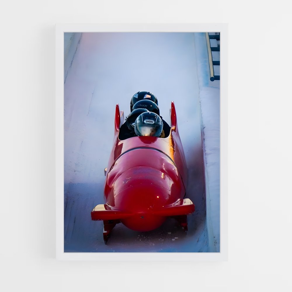 Poster Turbo Rouge – affiche Bobsleigh (vue 3)
