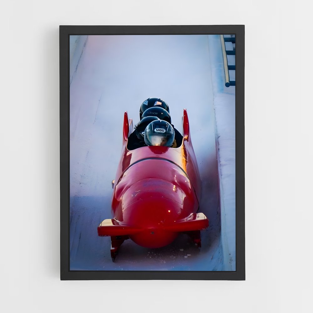 Poster Turbo Rouge – affiche Bobsleigh (vue 2)