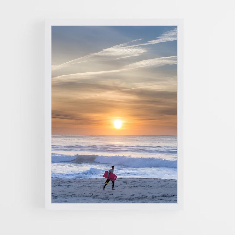 Poster Coucher de Vague – affiche Bodyboard (vue 3)