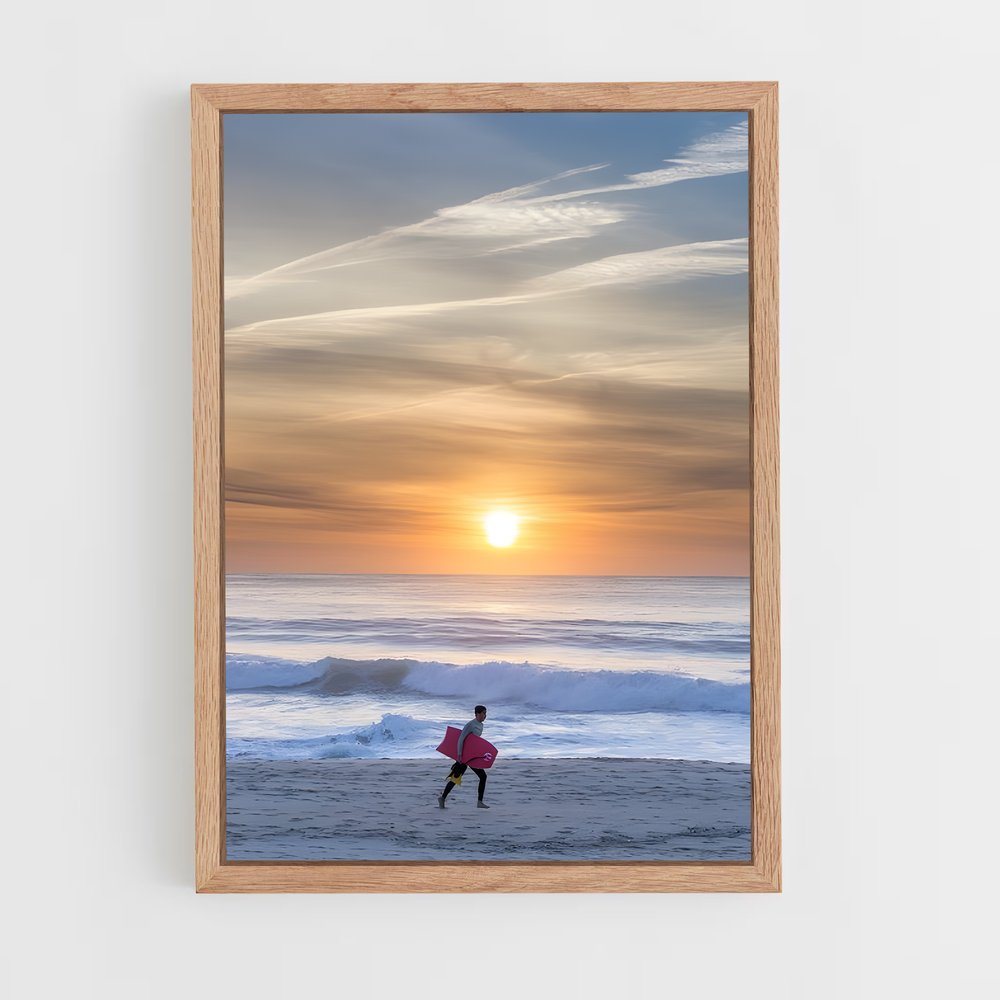 Poster Coucher de Vague – affiche Bodyboard (vue 4)