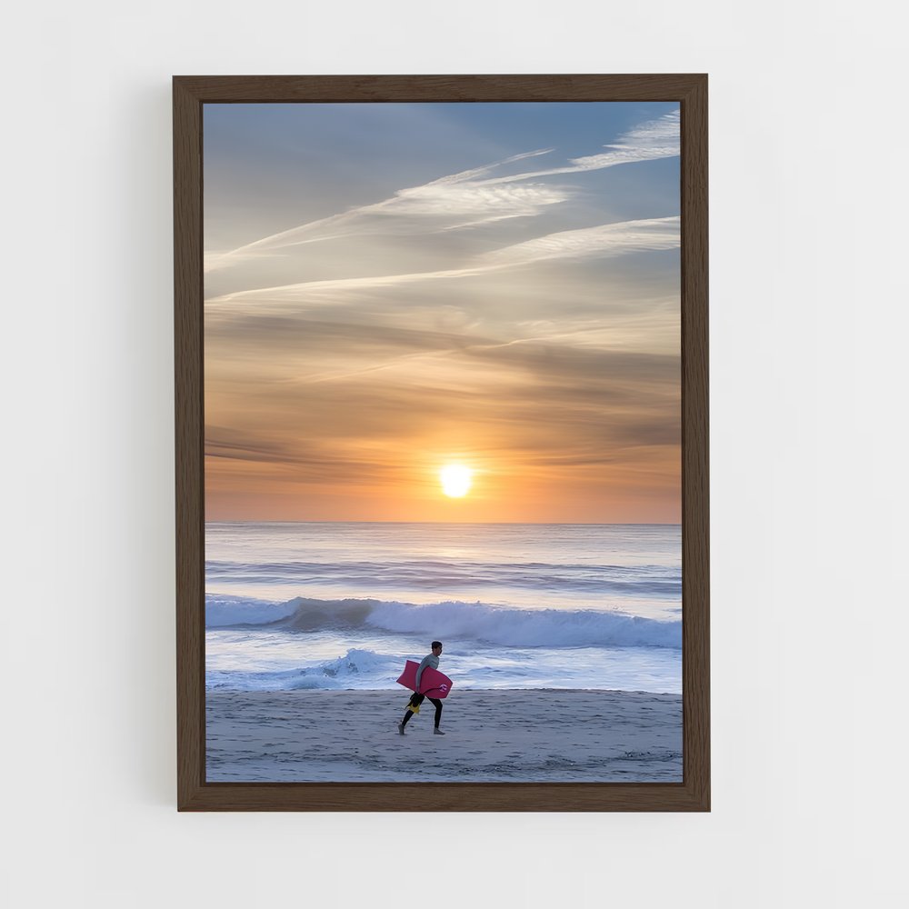 Poster Coucher de Vague – affiche Bodyboard (vue 5)