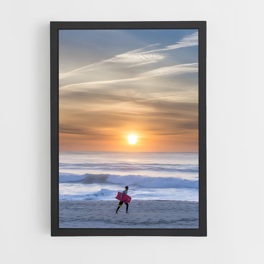 Poster Coucher de Vague – affiche Bodyboard (vue 2)