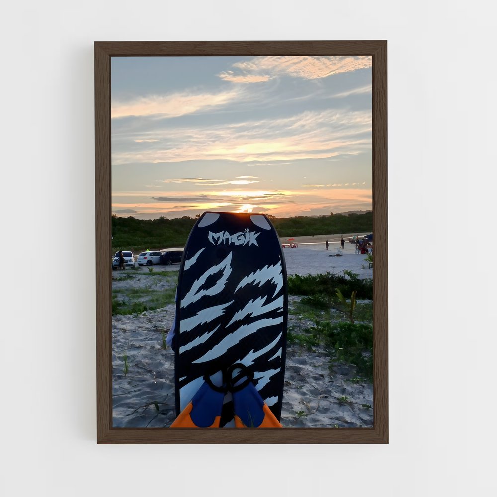 Poster Sunset Surf – affiche Bodyboard (vue 5)