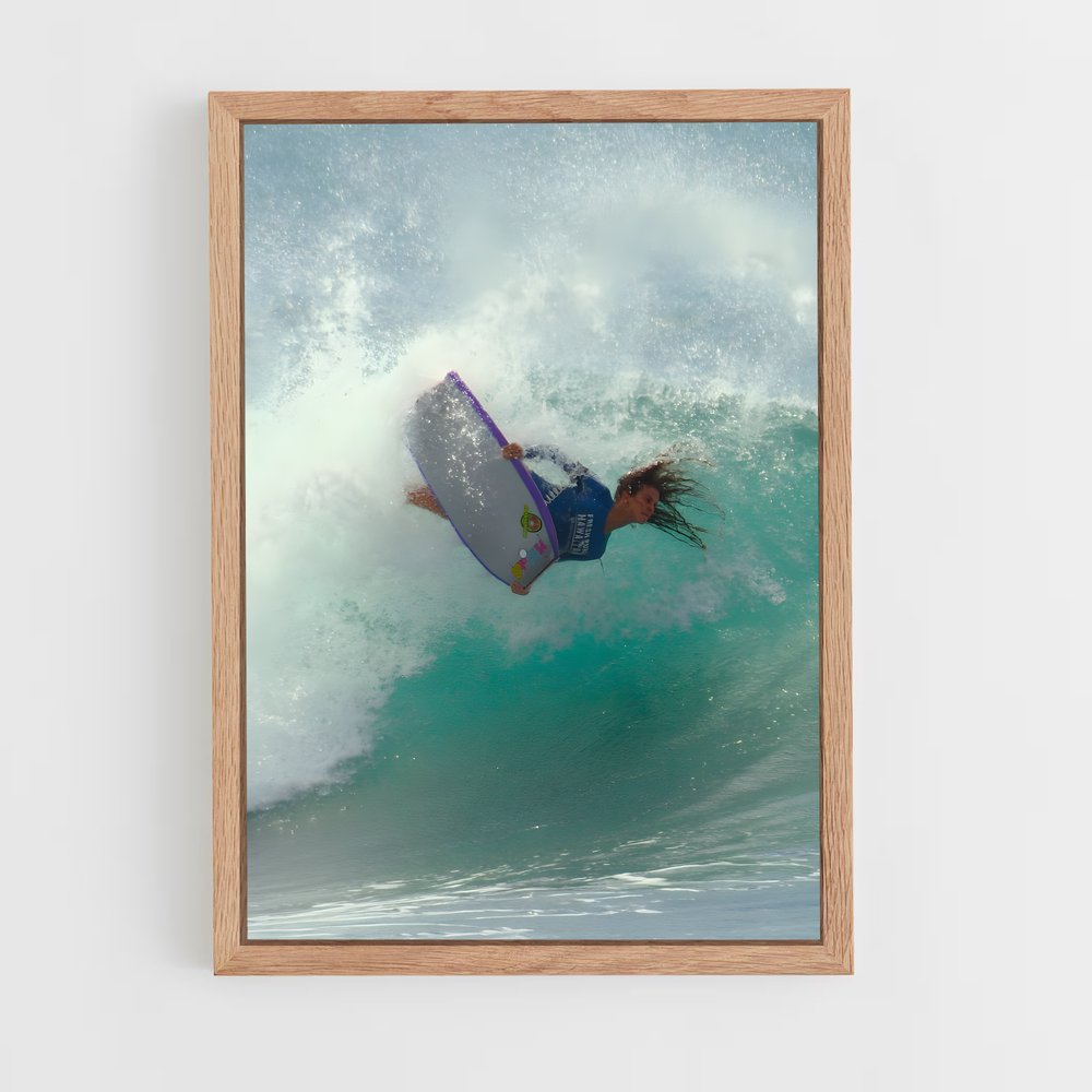 Poster Bodyboard vague (vue 4)