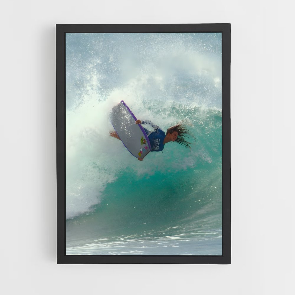 Poster Bodyboard vague (vue 2)