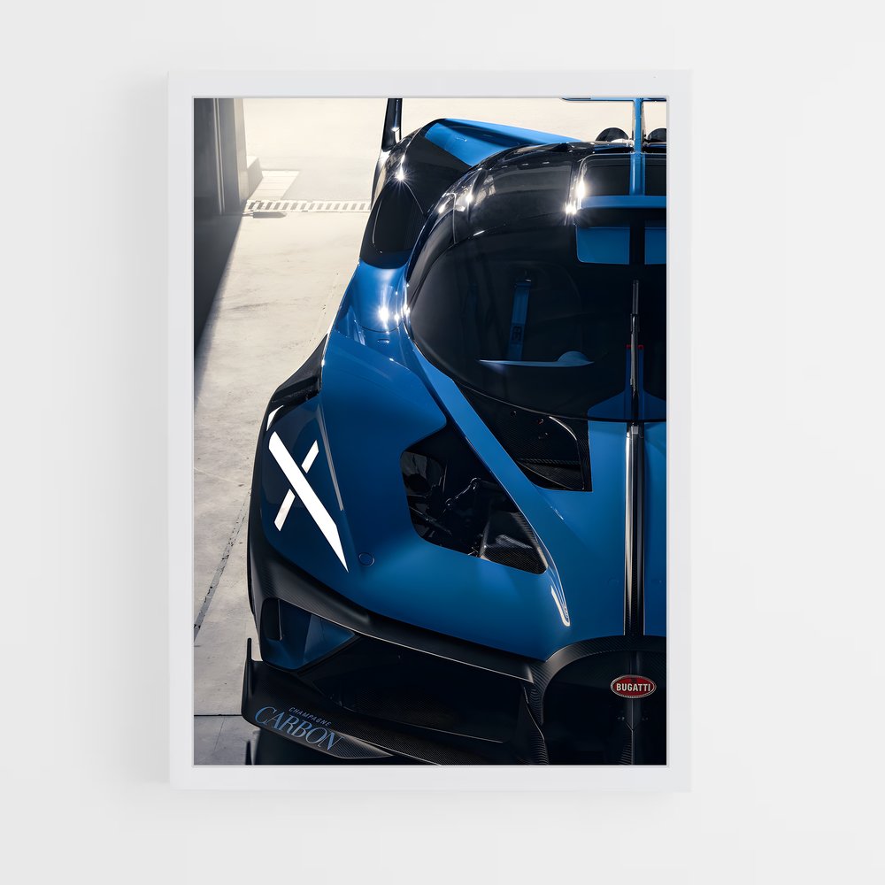 Poster Bolide course – affiche Bugatti (vue 3)