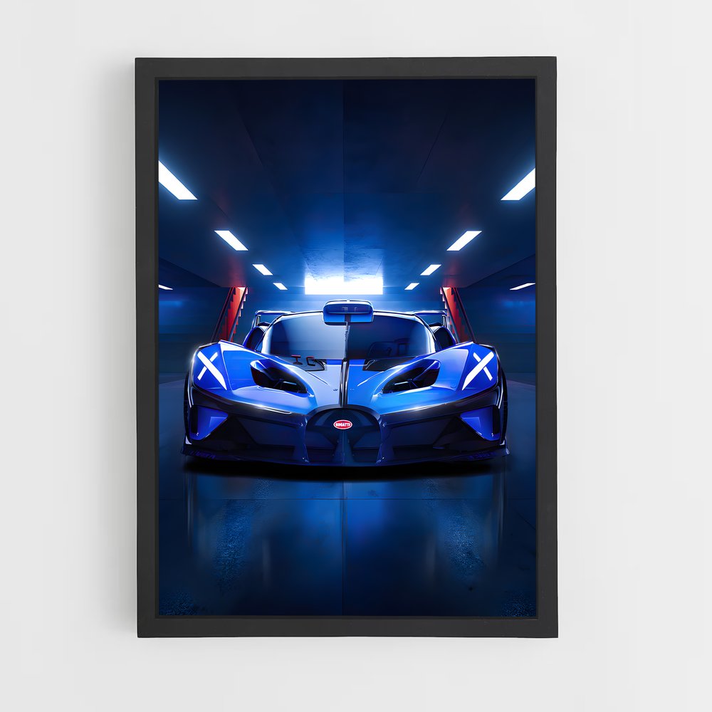 Poster Bolide Tunnel – affiche Bugatti (vue 2)