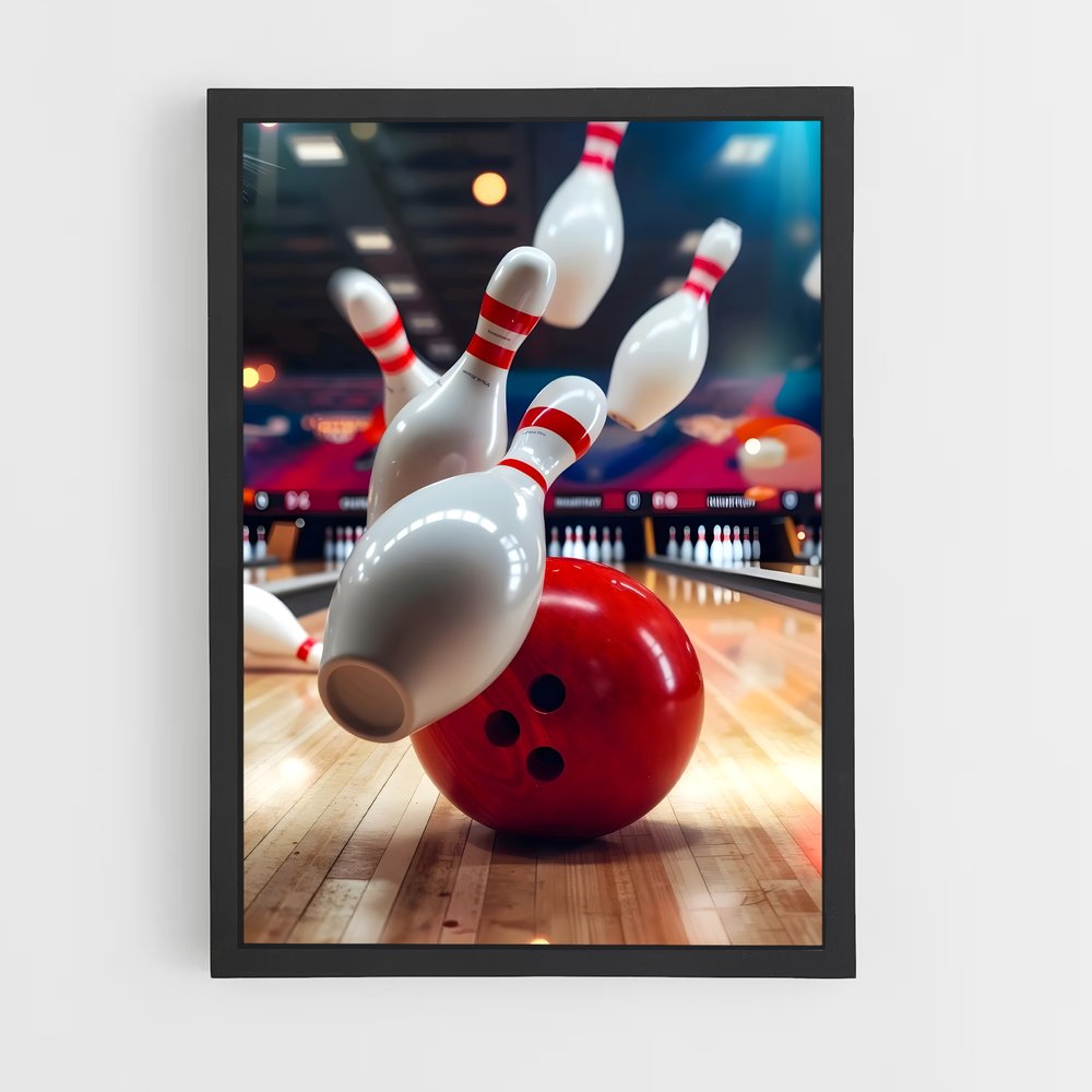 Poster Strike Épique – affiche Bowling (vue 2)