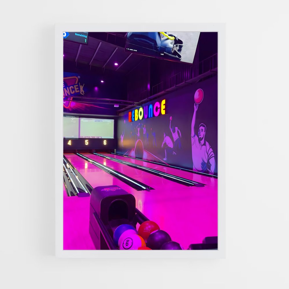 Poster Strike à la Fête – affiche Bowling (vue 3)