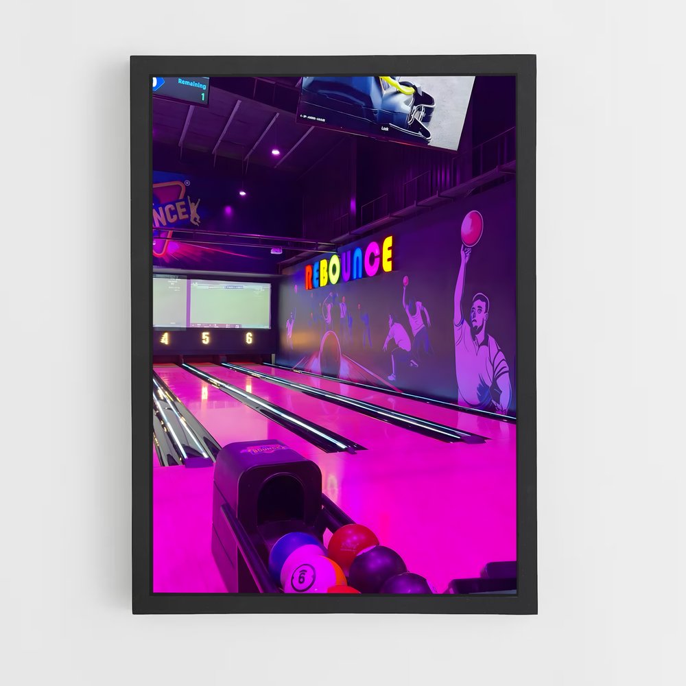 Poster Strike à la Fête – affiche Bowling (vue 2)