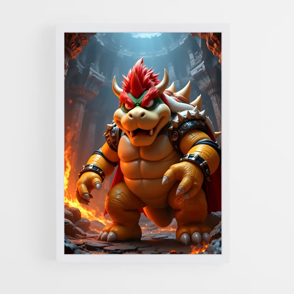 Poster Cave de Bowser – affiche Mario (vue 3)