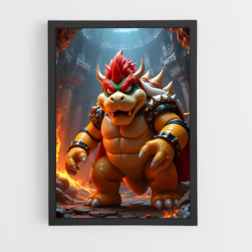 Poster Cave de Bowser – affiche Mario (vue 2)