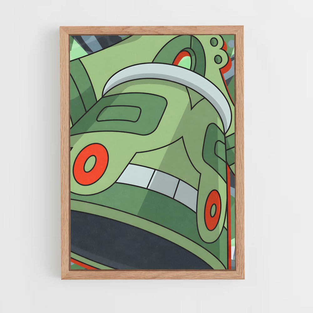 Poster Robot Vert – affiche Pokemon (vue 4)