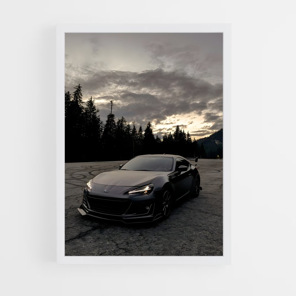 Poster Ciel Nuageux – affiche Subaru (vue 3)