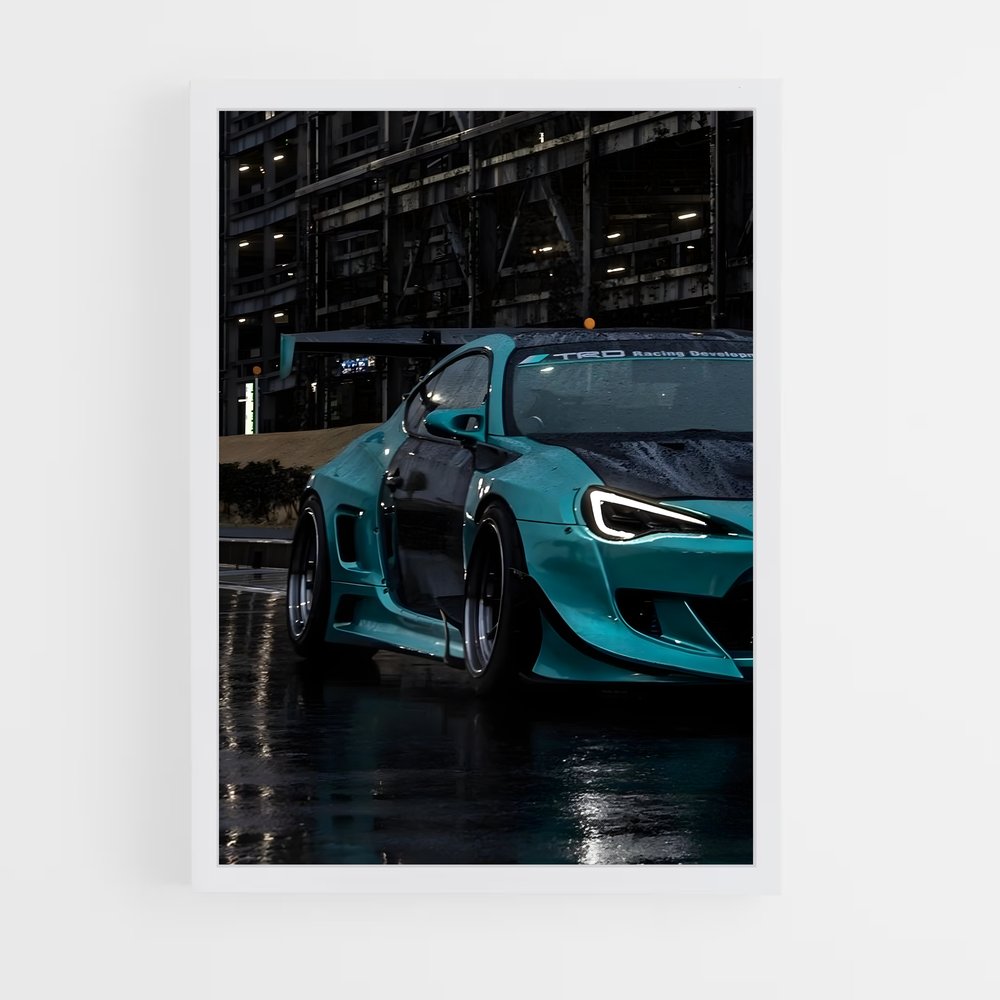 Poster Blue Rain – affiche Subaru (vue 3)