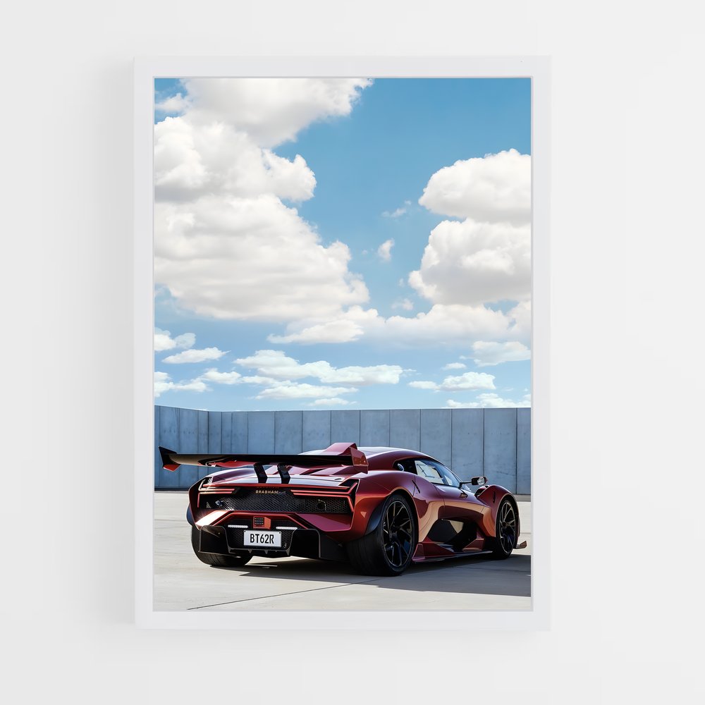 Poster Rouge Automobile – affiche Brabham (vue 3)