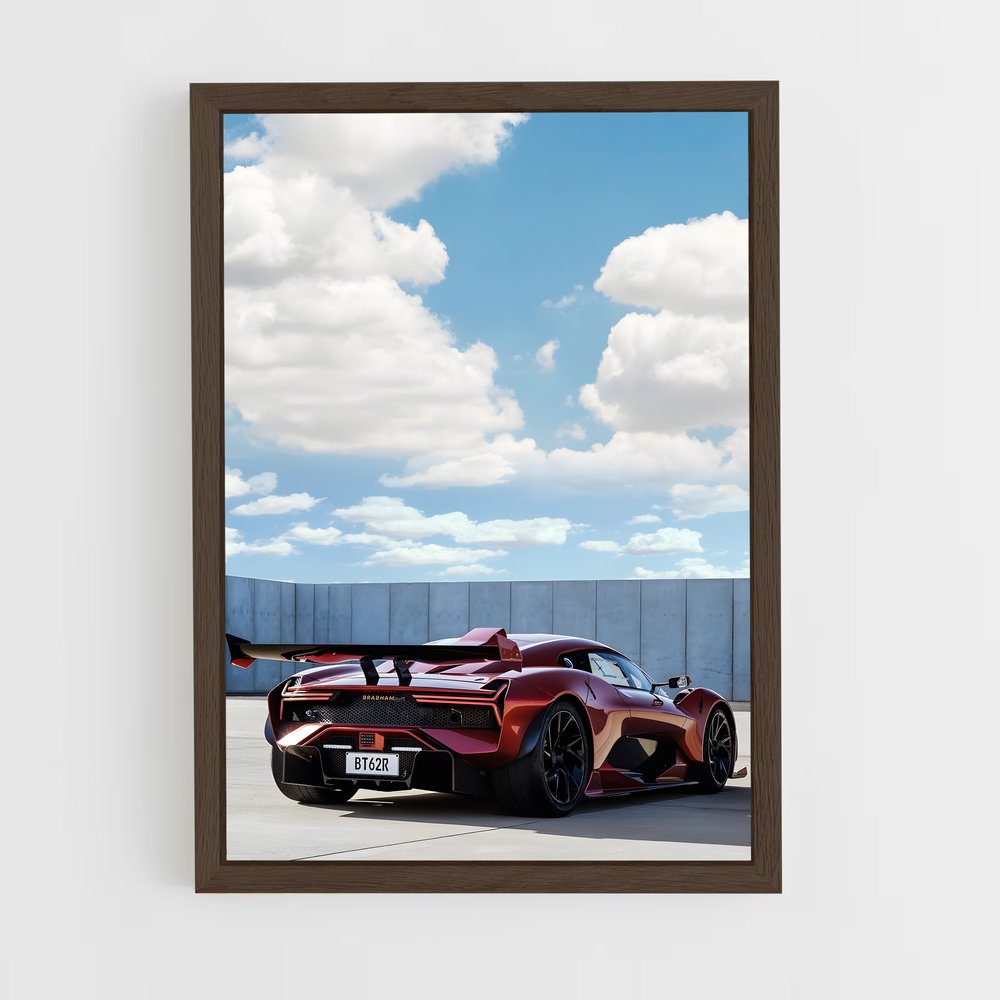 Poster Rouge Automobile – affiche Brabham (vue 5)
