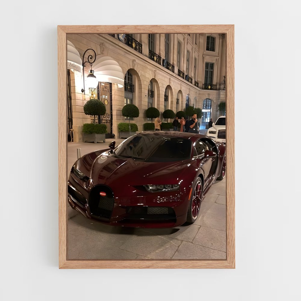 Poster Bugatti Rouge (vue 4)