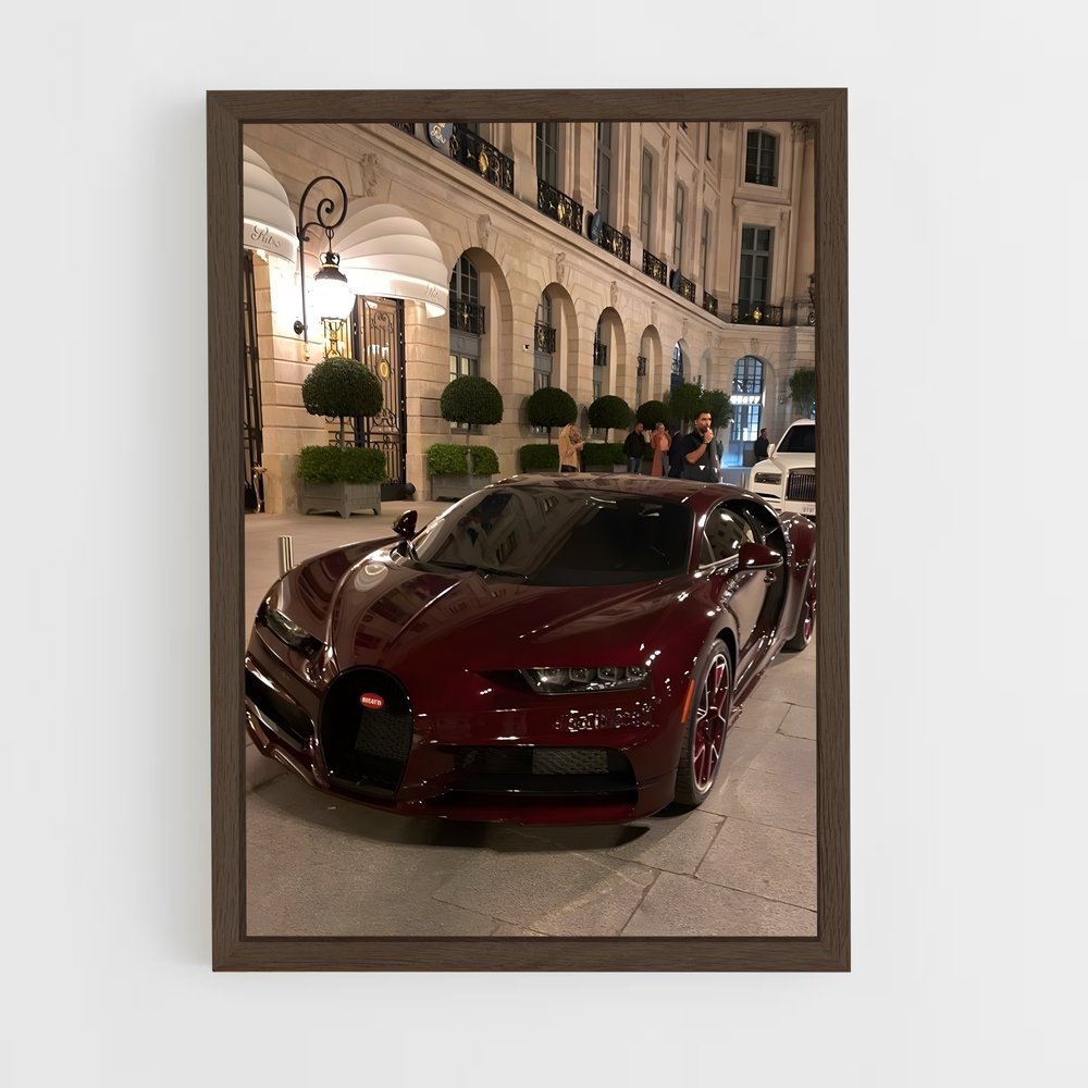 Poster Bugatti Rouge (vue 5)