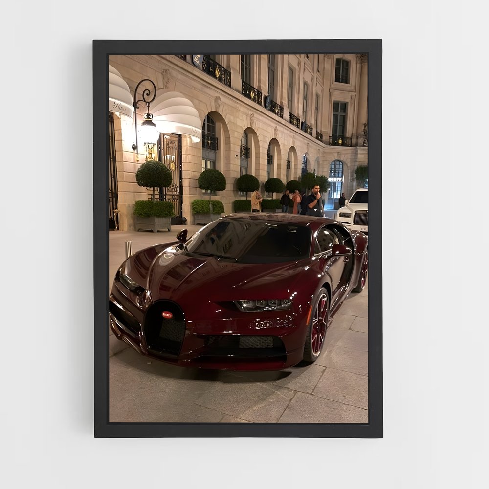 Poster Bugatti Rouge (vue 2)