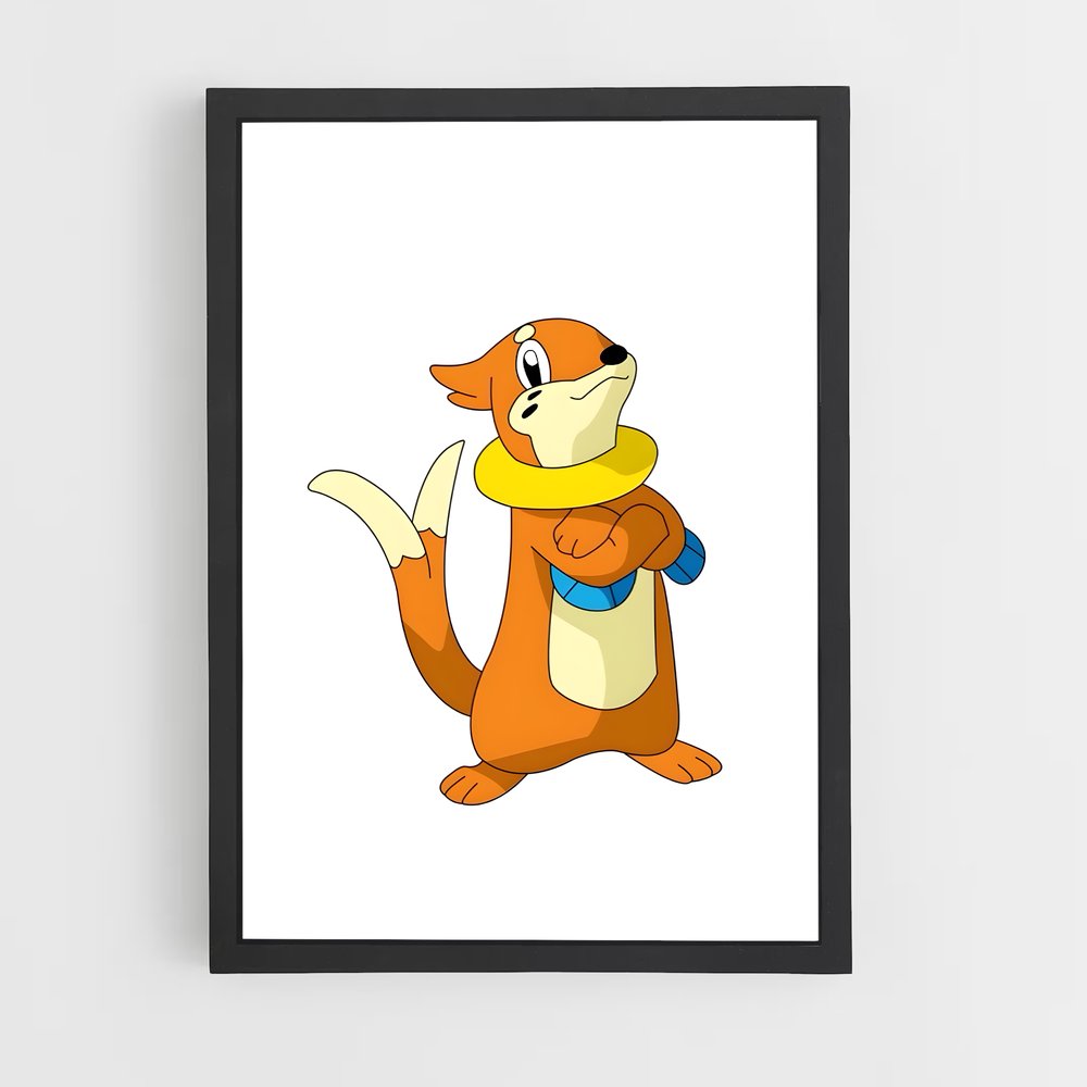 Poster Buizel en Écharpe – affiche Pokemon (vue 2)