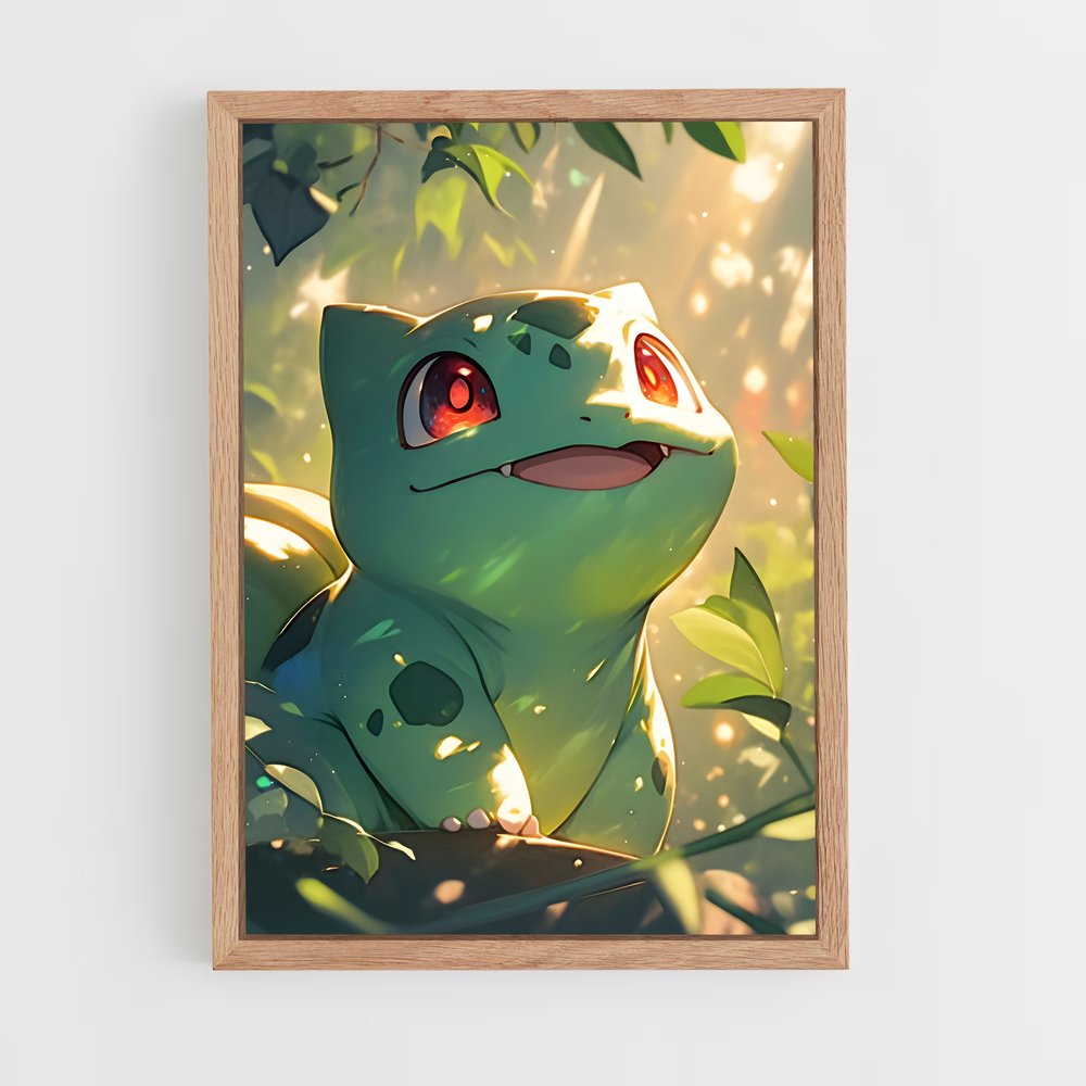 Poster Bulbasaur en pleine Nature – affiche Pokemon (vue 4)