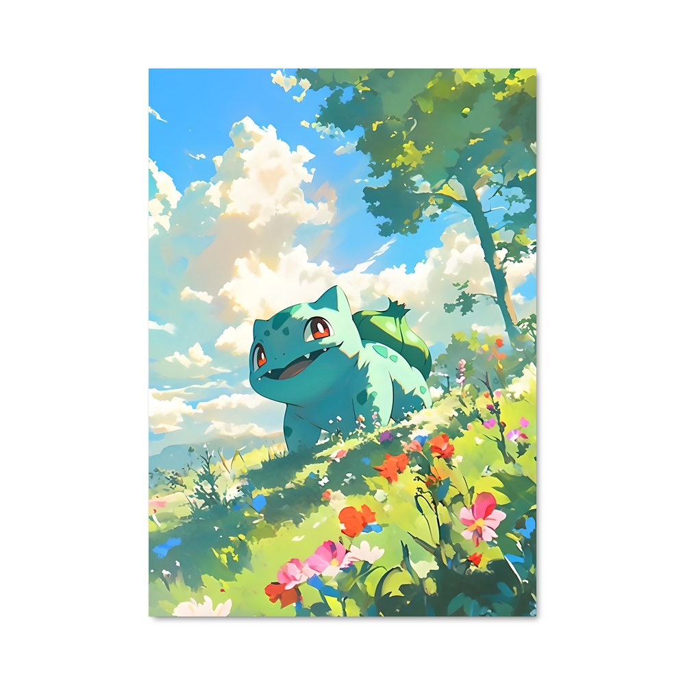 Poster Bulbasaur en Fleurs – affiche Pokemon