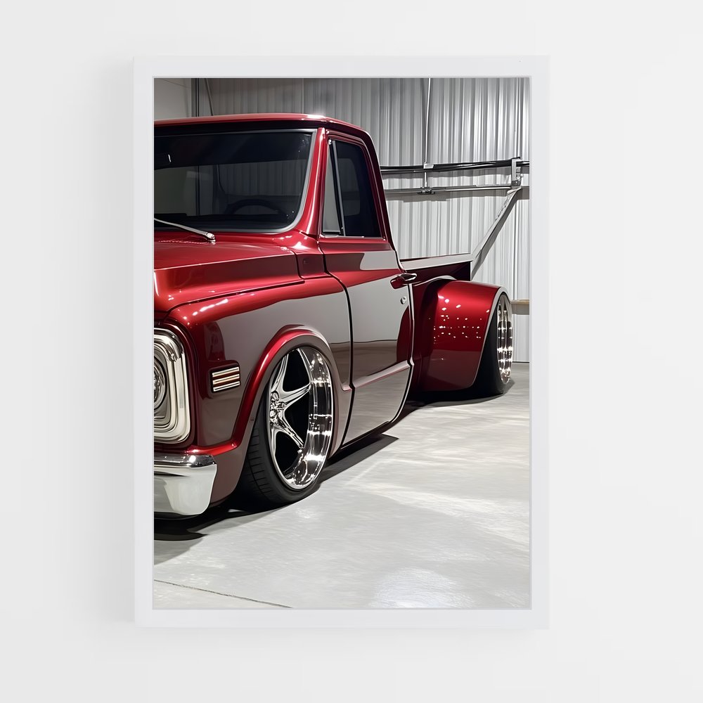Poster Camion Rouge – affiche Chevrolet (vue 3)