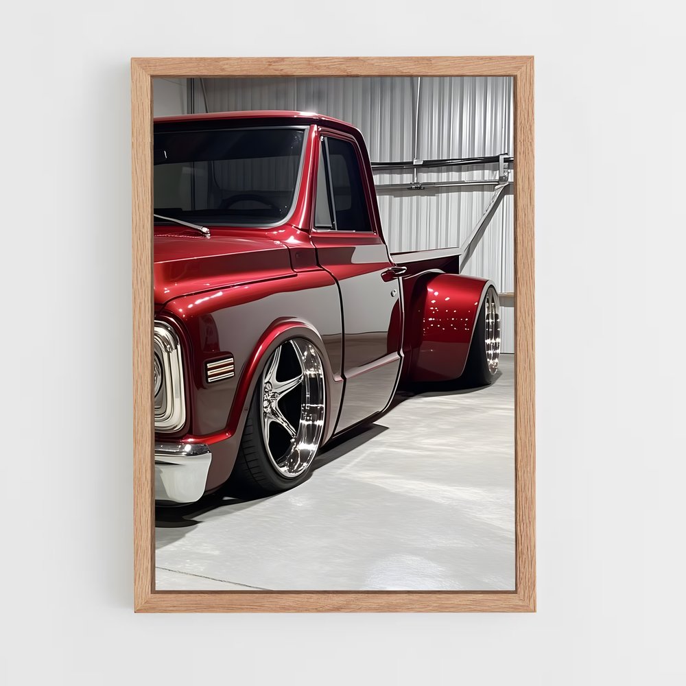 Poster Camion Rouge – affiche Chevrolet (vue 4)