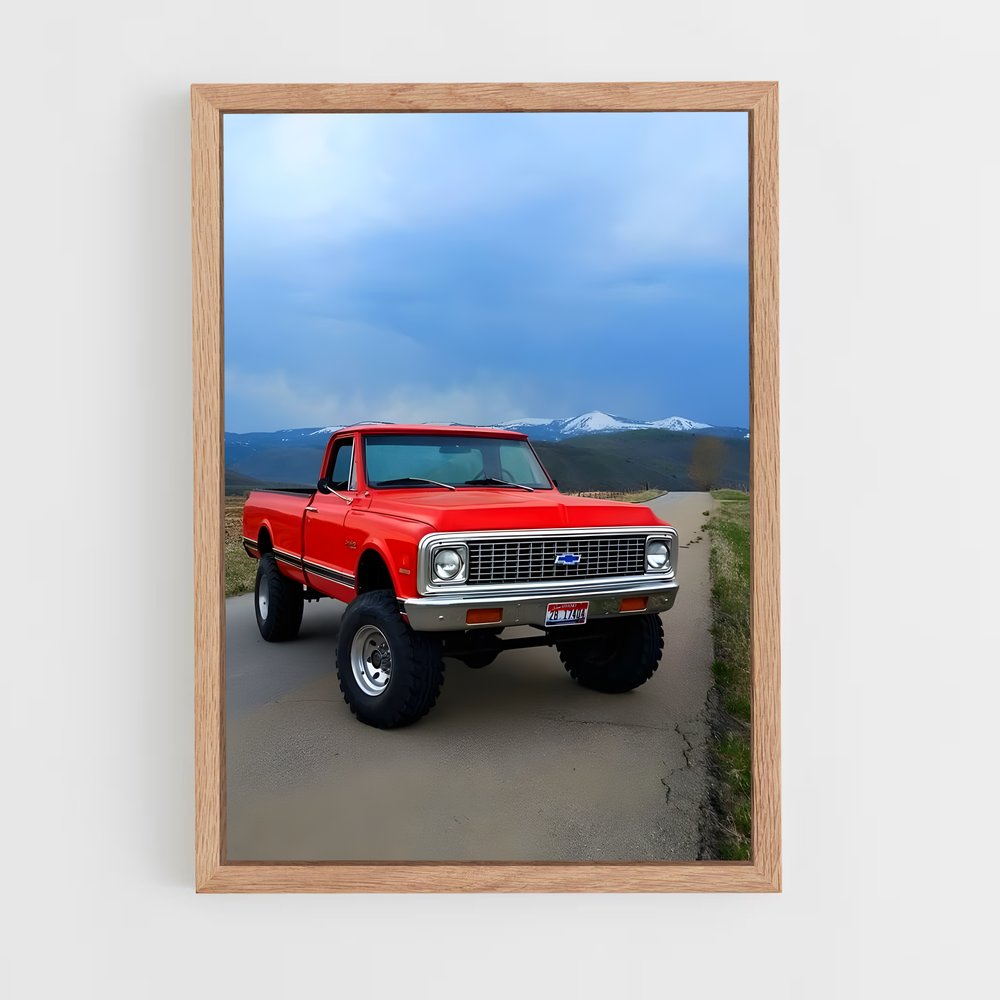 Poster Road Trip Rouge – affiche Chevrolet (vue 4)
