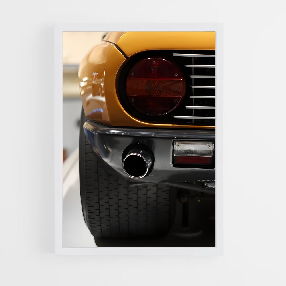 Poster Voiture Jaune au Musée – affiche Mercedes (vue 3)
