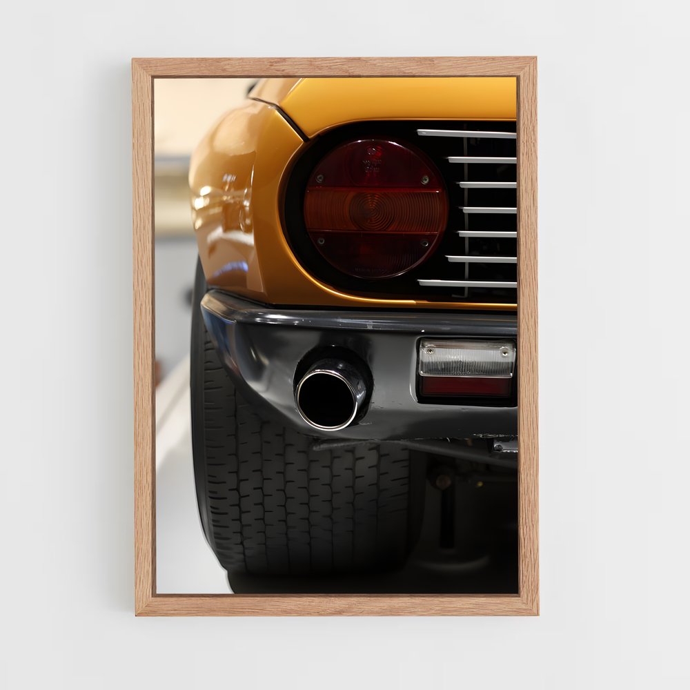Poster Voiture Jaune au Musée – affiche Mercedes (vue 4)