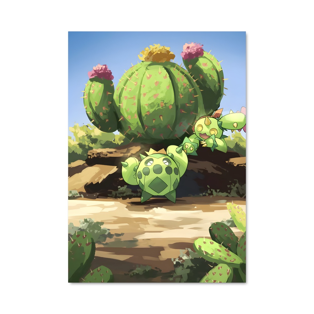 Poster Cactus Émeraude – affiche Pokemon