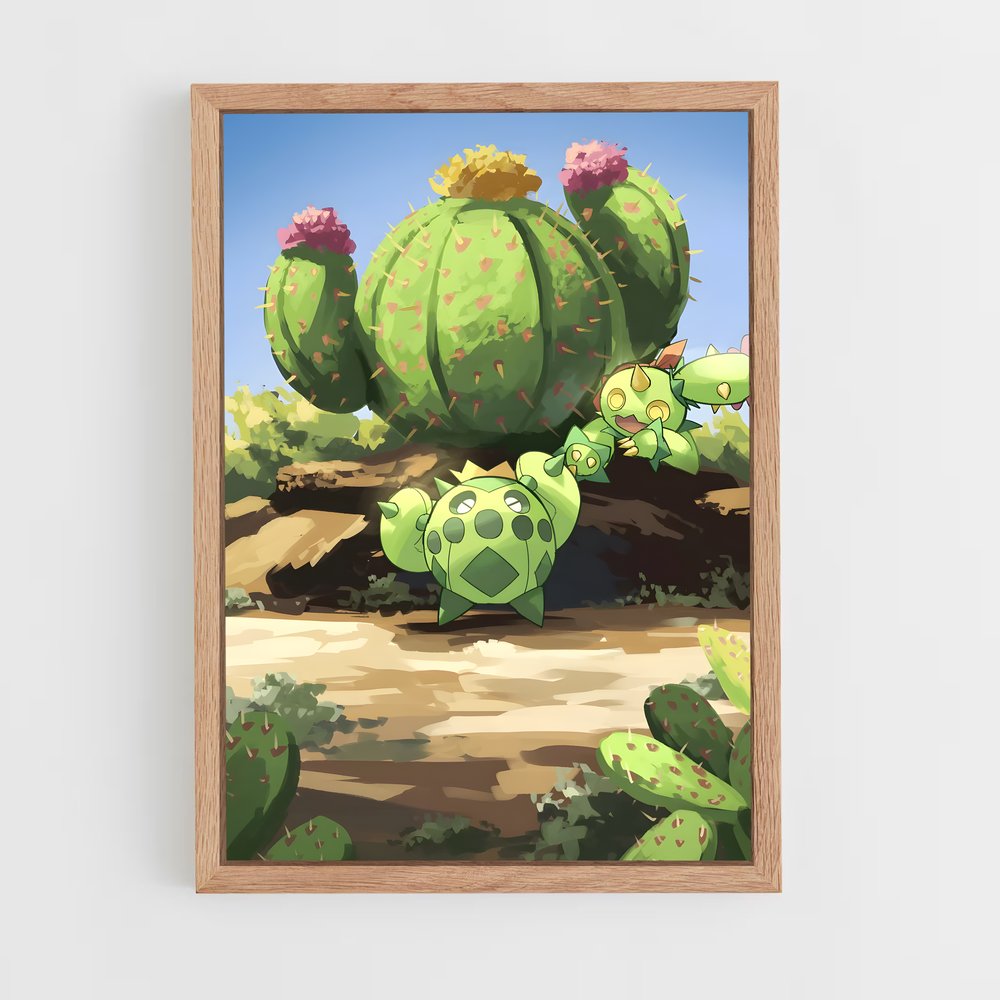 Poster Cactus Émeraude – affiche Pokemon (vue 4)